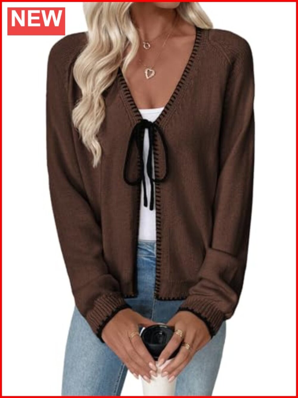 Womens Lightweight Knit Cardigan Sweater Open Front V-Neck Loose Fit Long Sleeve